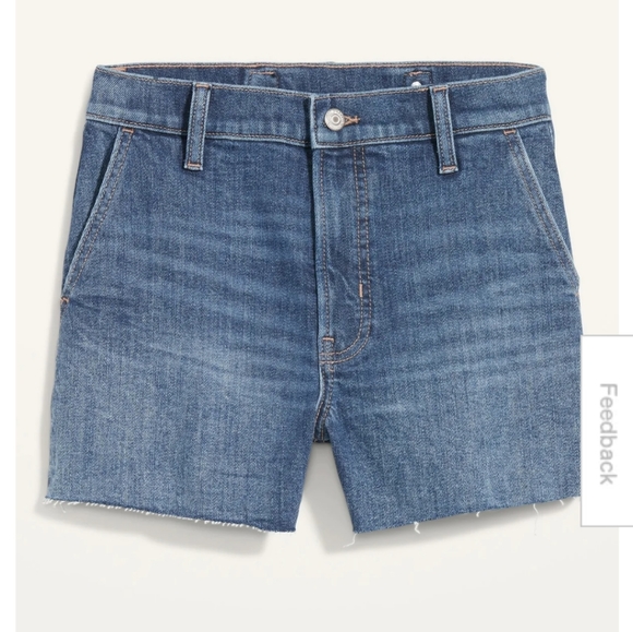 Old Navy plus size 30 High-Waist Sky-Hi Cut-Off Jean Shorts new - Picture 3 of 4